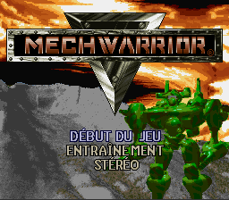 Mechwarrior (France) Title Screen